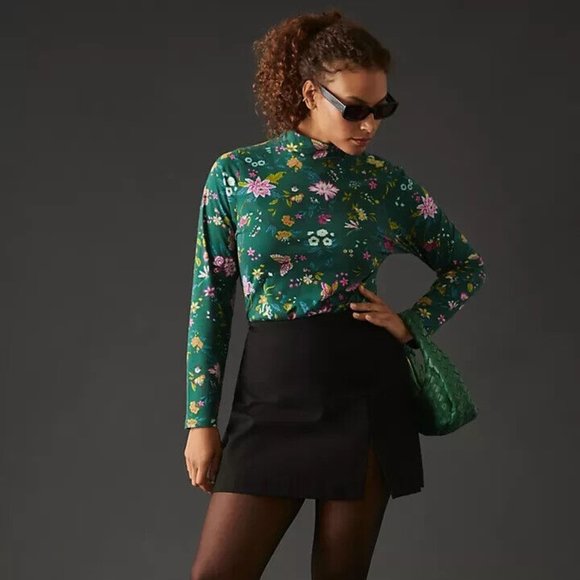 Anthropologie Maeve Printed Turtleneck Top XS new with tag - Picture 1 of 11